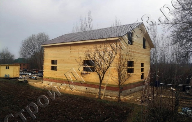 3 Брусовой дом 8×11, 176 м², Калужская область, Боровский район, Деревня Бердовка (4)